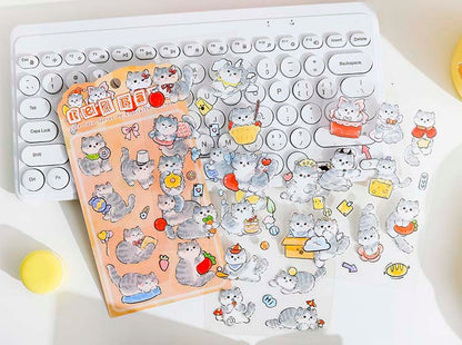 Set de Stickers Soft And Cute Cat Red Baby (4pc)