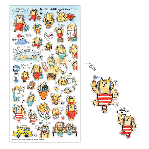 Stickers Gorogoro Nyansuke Going On A Trip