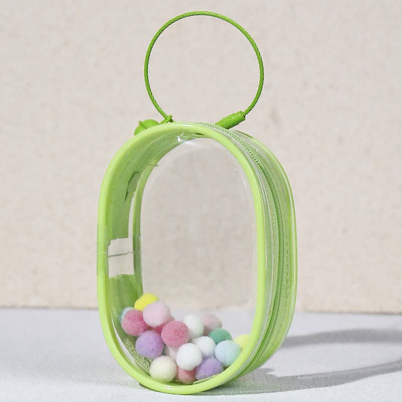Llavero Bolso Transparente para Figuras Green Oval