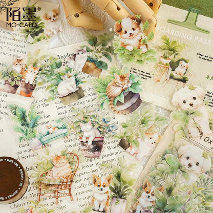 Stickers Green Plant Collection Office Green Oxygen Pet