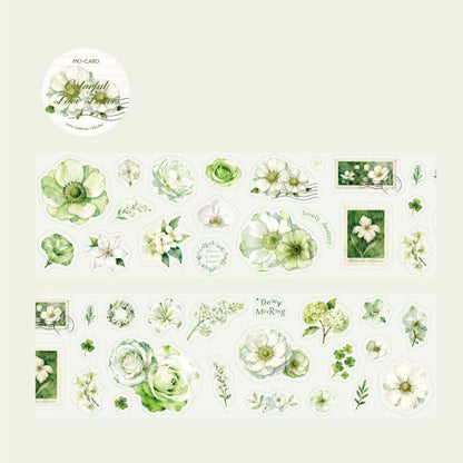 Stickers en Rollo Green Scenery Flowers Letterhead
