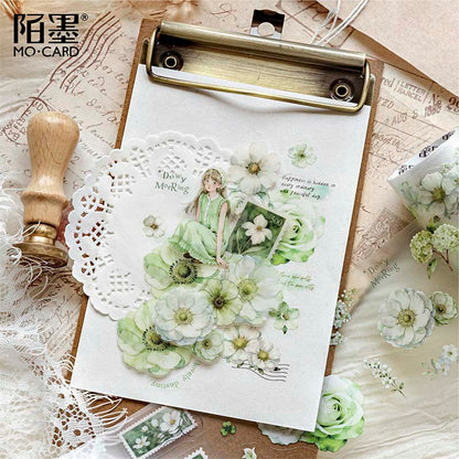 Stickers en Rollo Green Scenery Flowers Letterhead