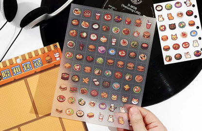 Stickers Grid Pixels Food