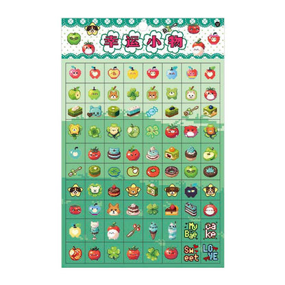Stickers Grid Pixels Green