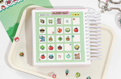 Stickers Grid Pixels Green