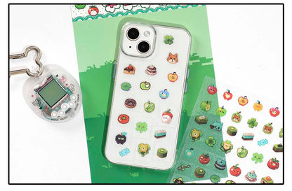 Stickers Grid Pixels Green