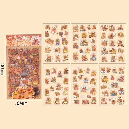 Set de Stickers Capybara Paradise Cute Pika (6pc)