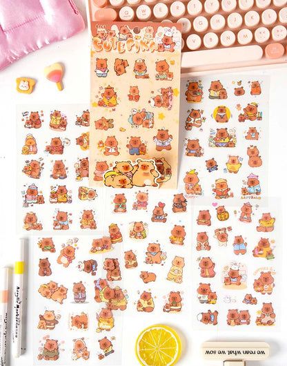 Set de Stickers Capybara Paradise Cute Pika (6pc)