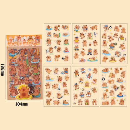 Set de Stickers Capybara Paradise Happy Party (6pc)