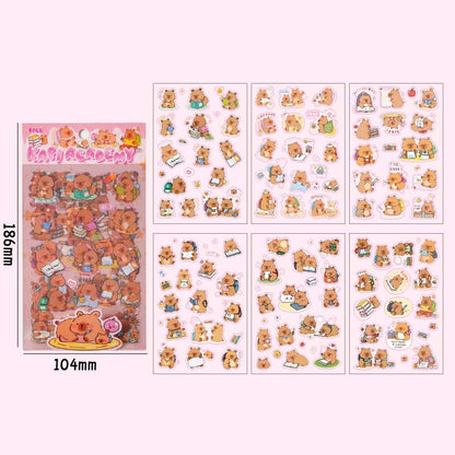 Set de Stickers Capybara Paradise Kapi Academy (6pc)