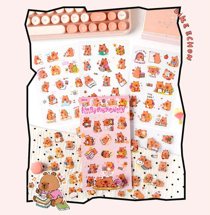 Set de Stickers Capybara Paradise Kapi Academy (6pc)
