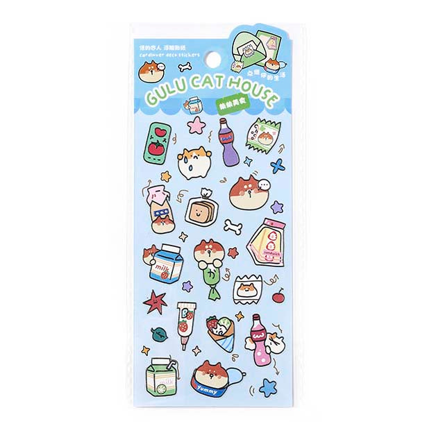 Stickers Gulu Cat House Blue