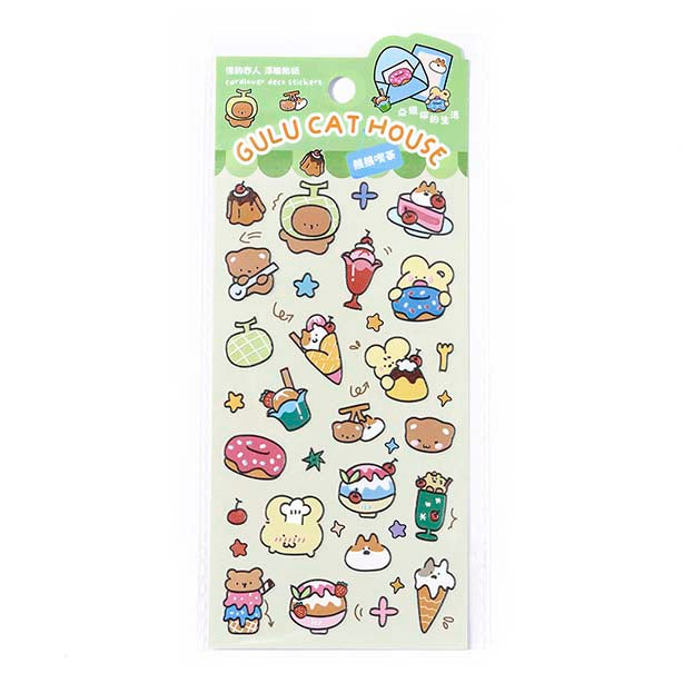Stickers Gulu Cat House Green