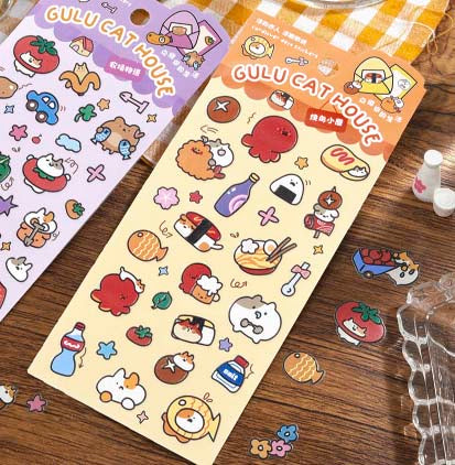 Stickers Gulu Cat House Orange