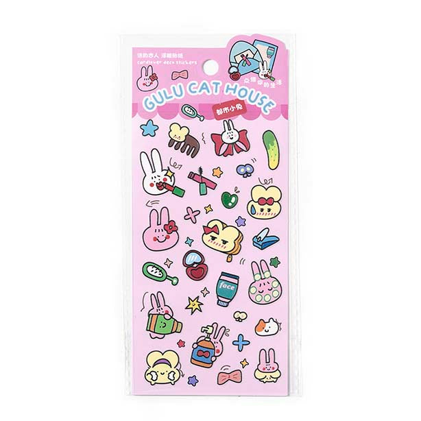 Stickers Gulu Cat House Pink