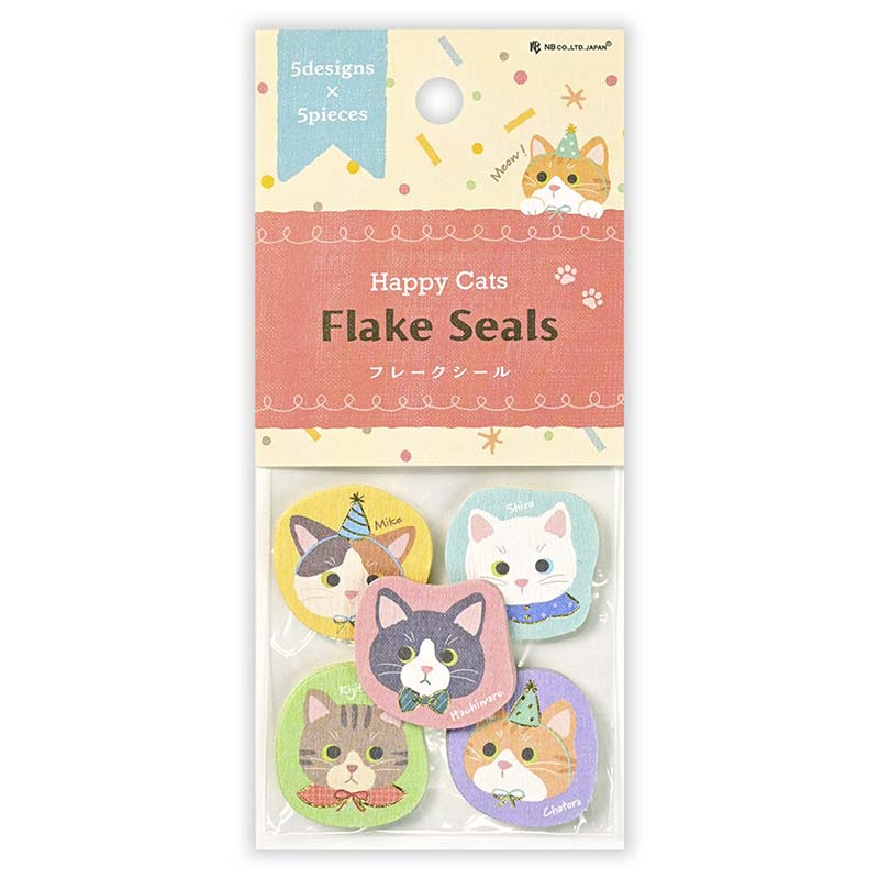 Stickers Flake Happy Cats