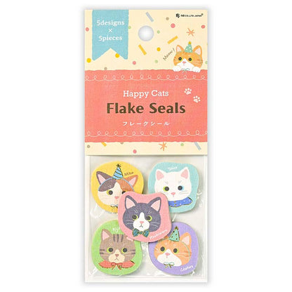 Stickers Flake Happy Cats