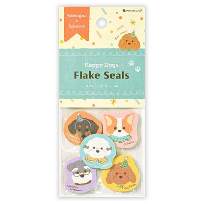 Stickers Flake Happy Dogs