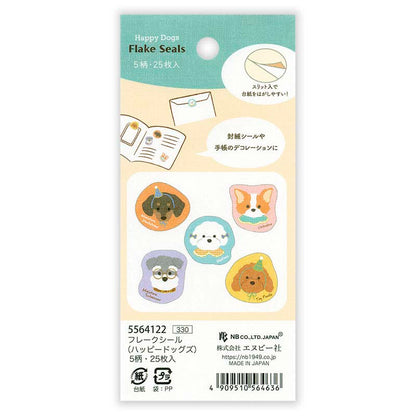 Stickers Flake Happy Dogs