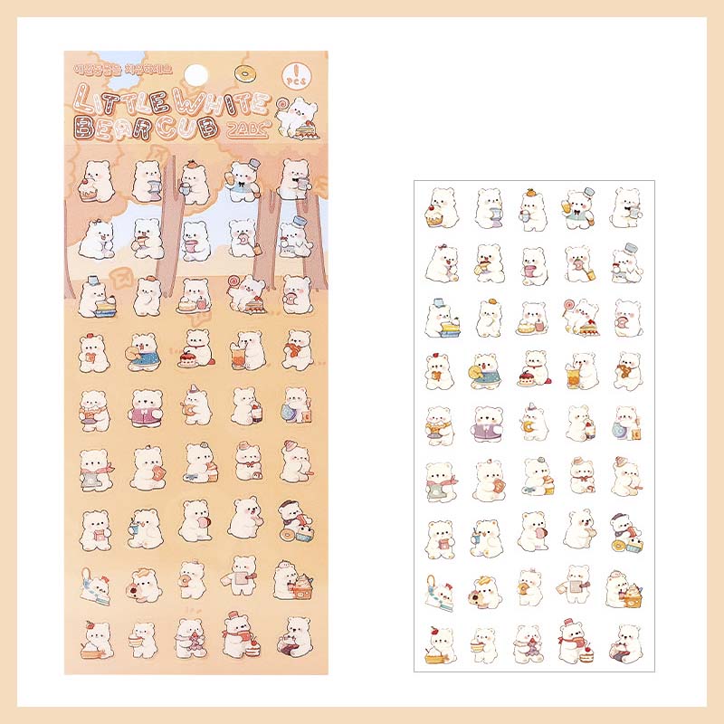 Stickers Healing Pets White Bear Cub