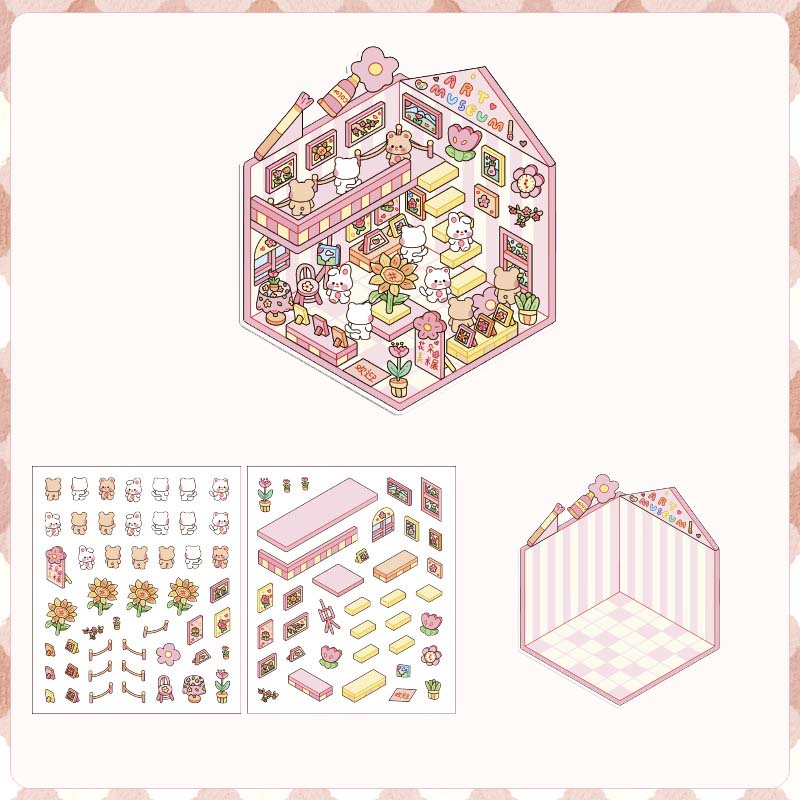 Stickers Escenario 3D Hot Places Art Exhibition