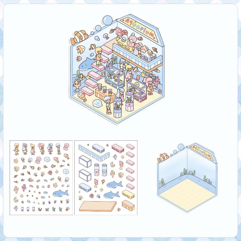 Stickers Escenario 3D Hot Places Ocean Museum