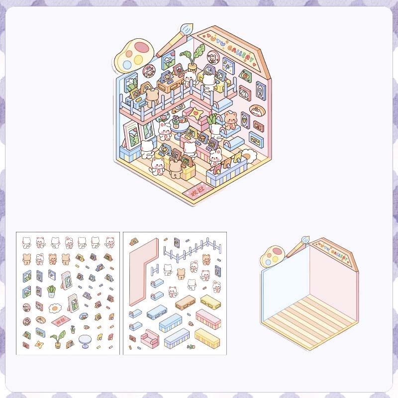 Stickers Escenario 3D Hot Places Painting Gallery