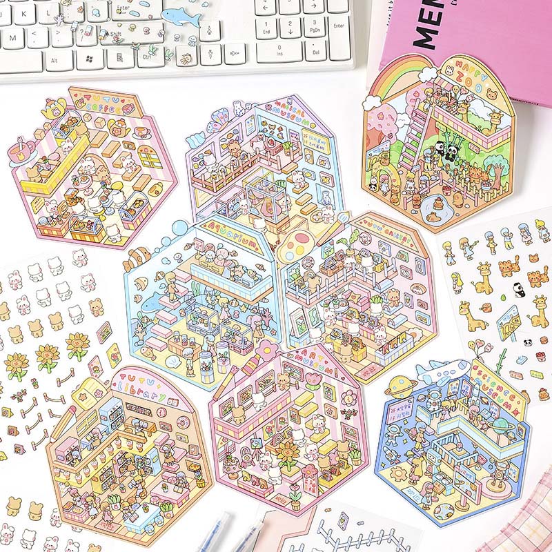 Stickers Escenario 3D Hot Places Painting Gallery