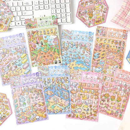 Stickers Escenario 3D Hot Places Library Room