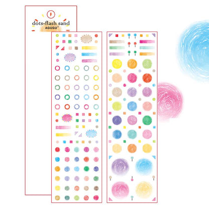 Stickers Hot Stamping And Sparkling Dots Flash Sand
