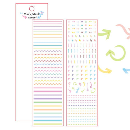 Stickers Hot Stamping And Sparkling Mark Mark