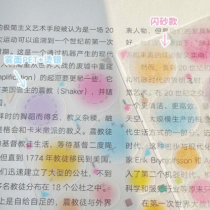 Stickers Hot Stamping And Sparkling Dots Flash Sand