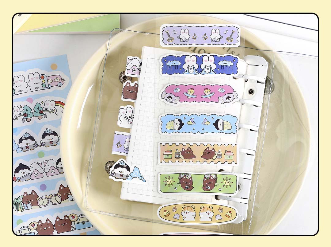 Stickers Index Mark Study Animals