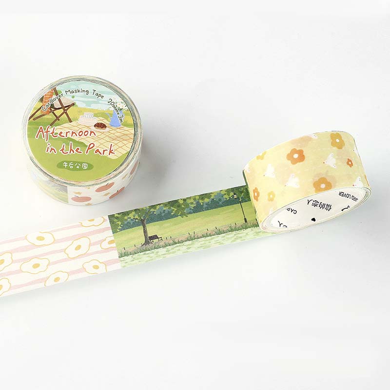 Washi Tape Initial Glow Of Sunrise Afternoon In The Park