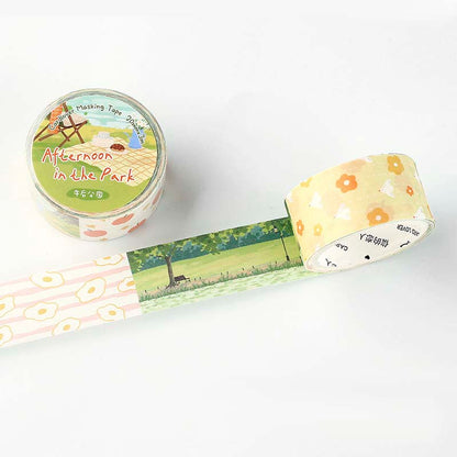 Washi Tape Initial Glow Of Sunrise Afternoon In The Park