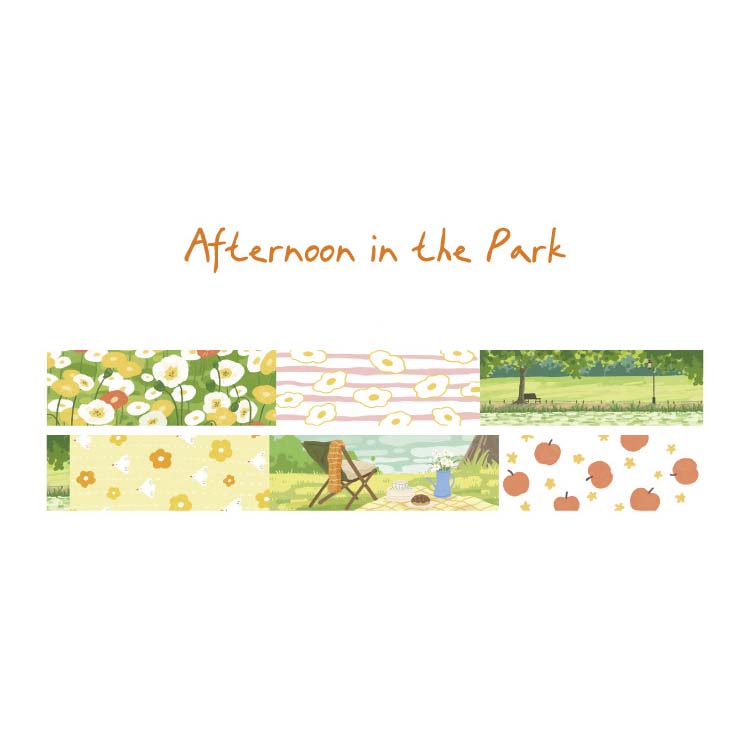 Washi Tape Initial Glow Of Sunrise Afternoon In The Park