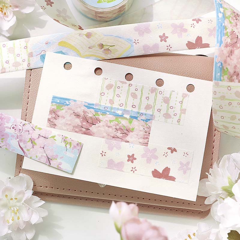 Washi Tape Initial Glow Of Sunrise Cherry Blossom