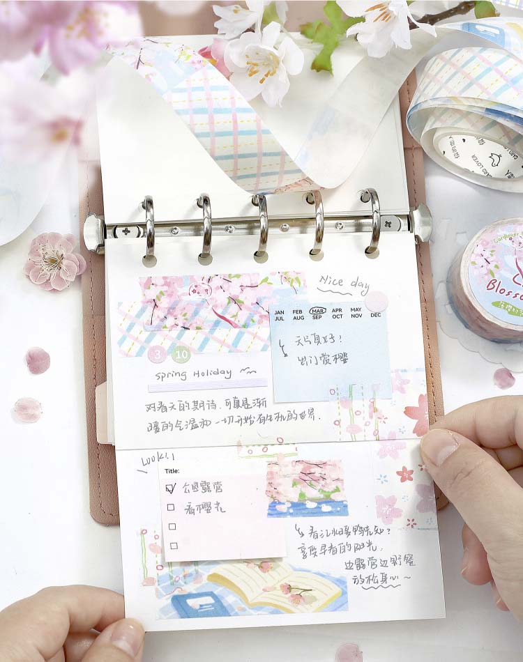 Washi Tape Initial Glow Of Sunrise Cherry Blossom