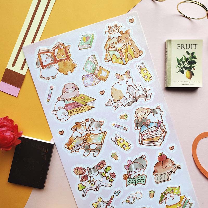 Stickers Bookish Bunnies