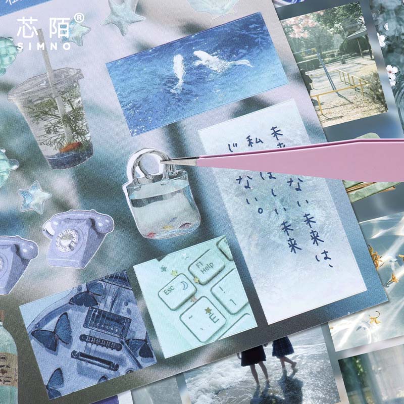 Librillo de Stickers Inmersed In Dream Blue