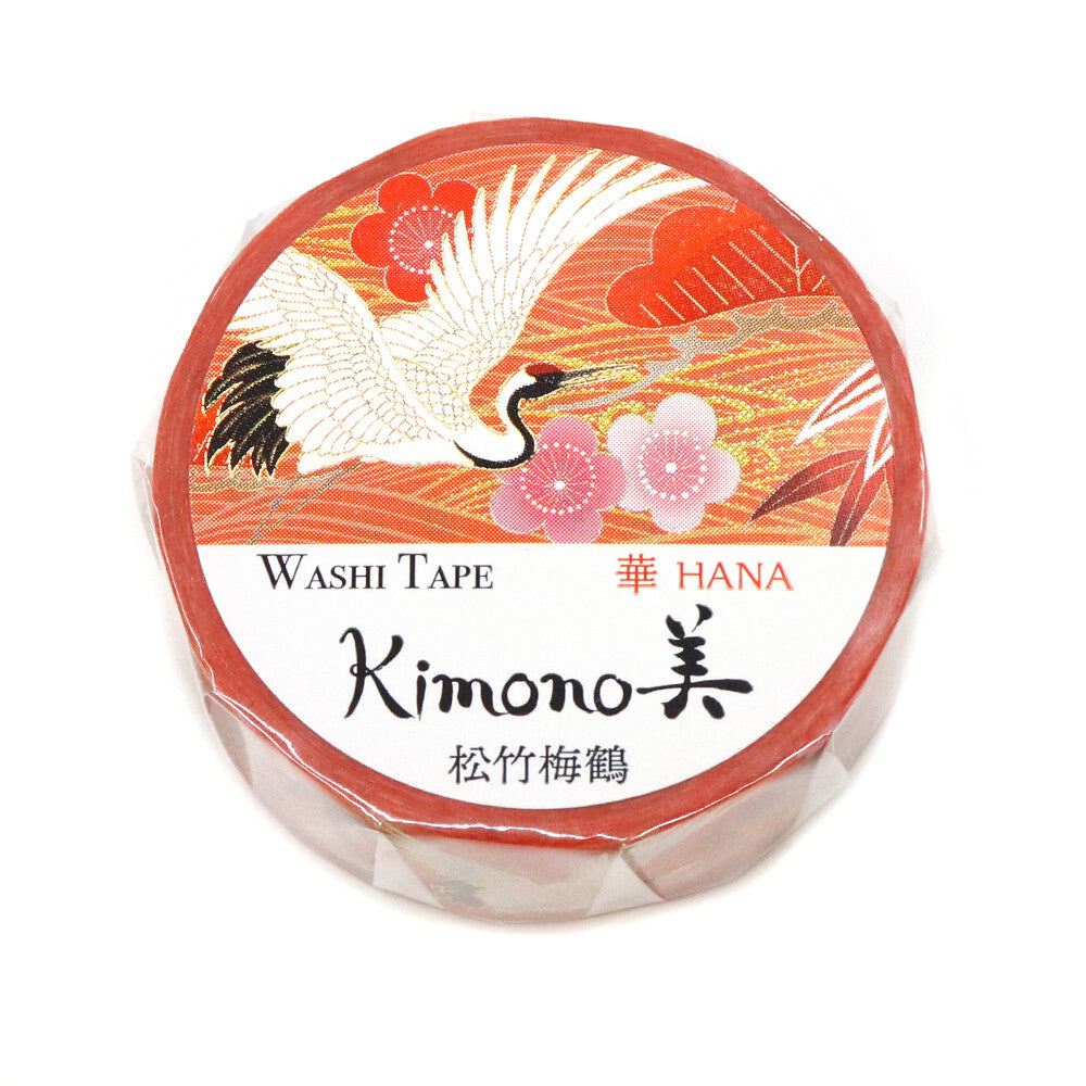 Washi Tape Kimono Hana Bamboo Plum Crane