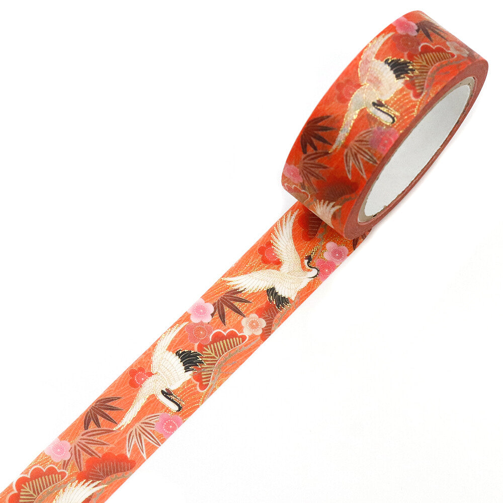 Washi Tape Kimono Hana Bamboo Plum Crane