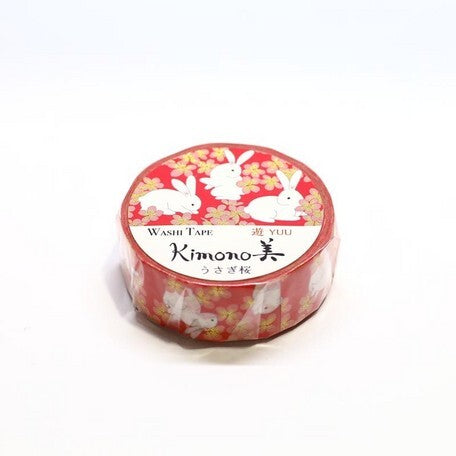 Washi Tape Kimono Yuu Rabbit Cherry Blossom