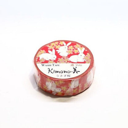 Washi Tape Kimono Yuu Rabbit Cherry Blossom