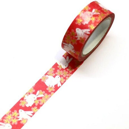 Washi Tape Kimono Yuu Rabbit Cherry Blossom