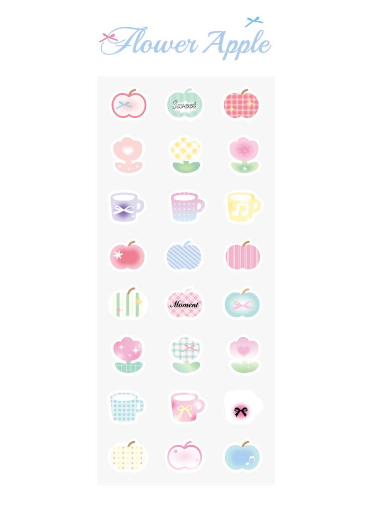 Stickers Kirakira Land Flower Apple