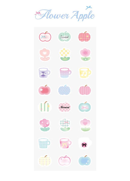 Stickers Kirakira Land Flower Apple
