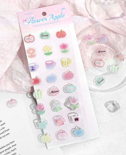 Stickers Kirakira Land Flower Apple