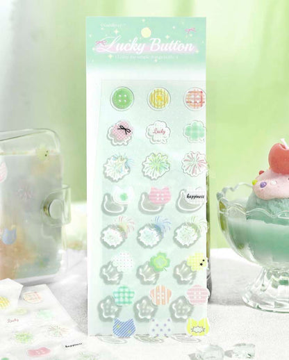 Stickers Kirakira Land Lucky Button