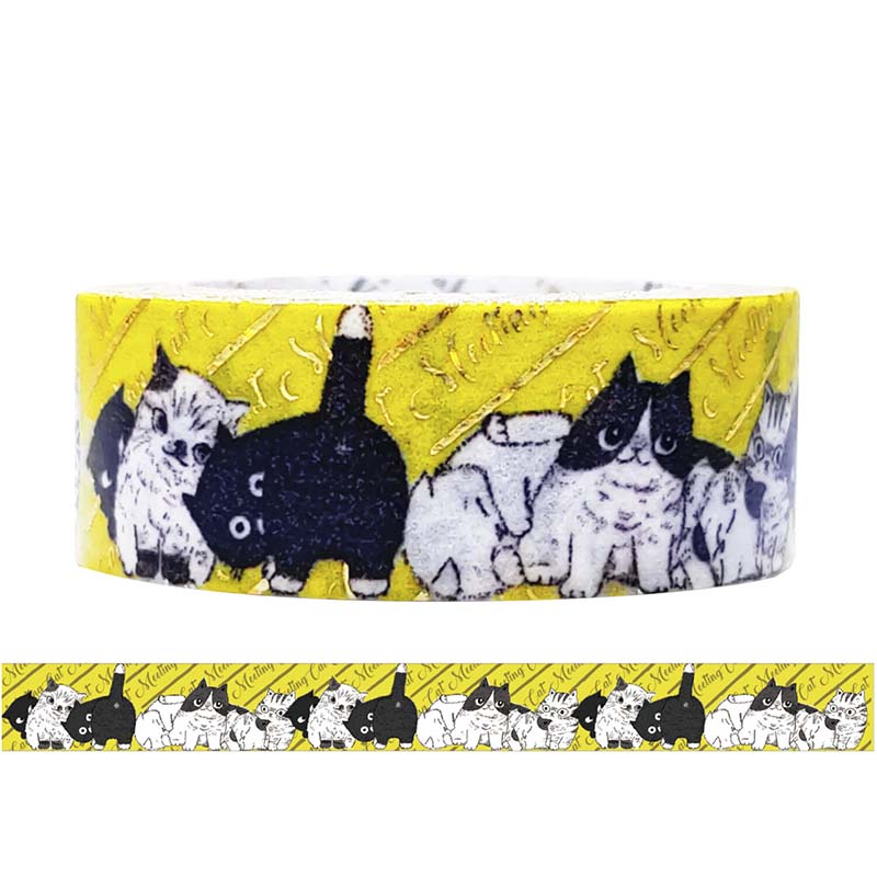 Washi Tape Kirapika Cat Meeting